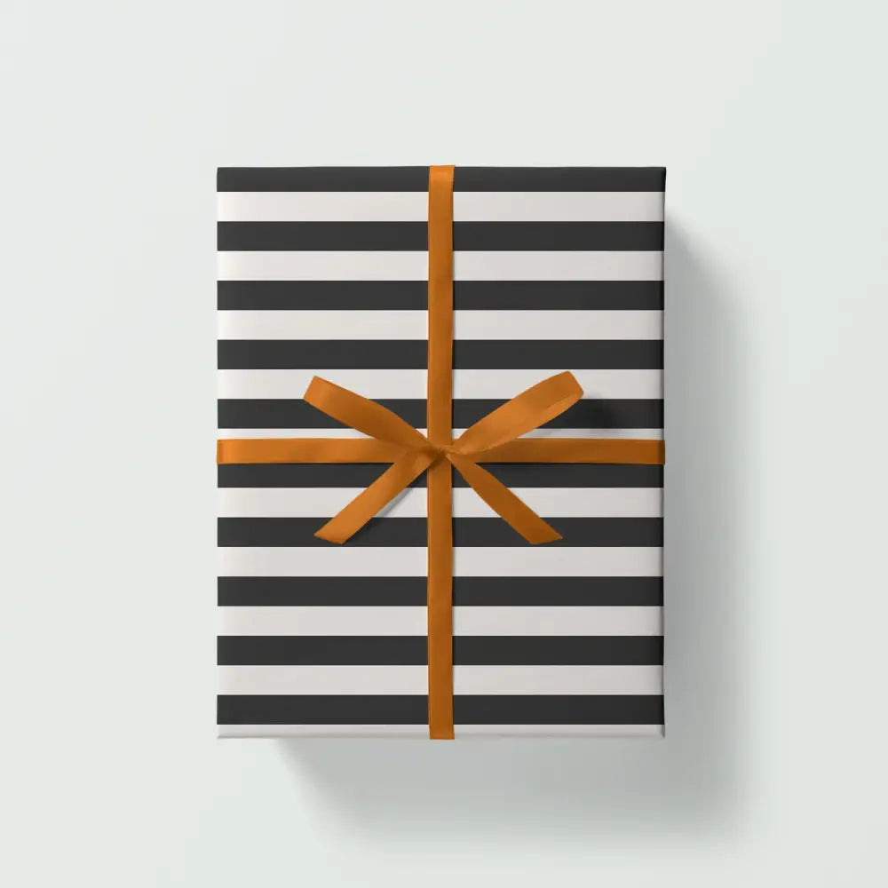 Black Stripe Gift Wrap - PABOOM