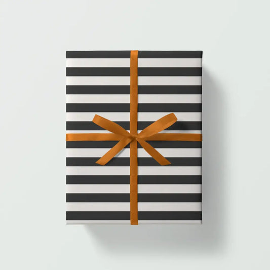 Black Stripe Gift Wrap - PABOOM