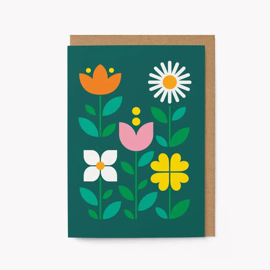 Graphic Factory - Flower No 10 - Everyday Greeting Card Standard cello