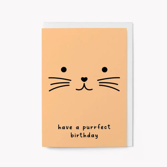 Graphic Factory - Have a purrfect birthday - Greeting Card Standard Cello