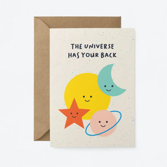 Graphic Factory - The Universe has your back - Greeting Card Standard cello