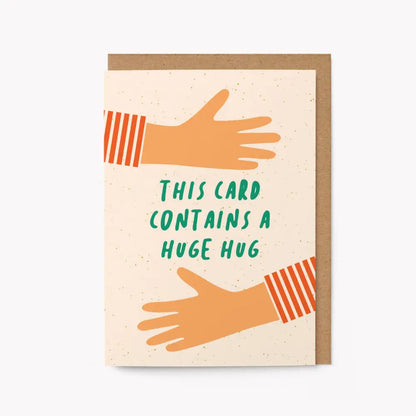 Graphic Factory - This card contains a huge hug - Greeting Card Standard cello