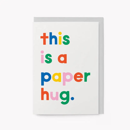Graphic Factory - This is a paper hug - Greeting Card Standard cello