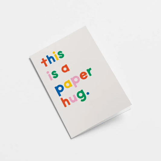 Graphic Factory - This is a paper hug - Greeting Card Standard cello