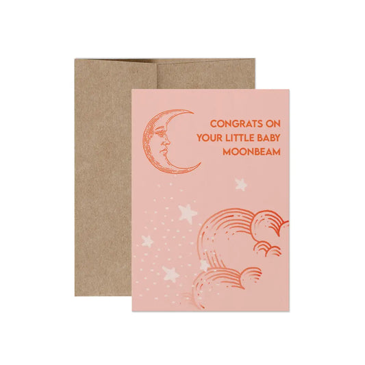 Little Baby Moonbeam New Baby Card - PABOOM