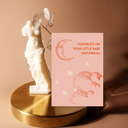 Little Baby Moonbeam New Baby Card - PABOOM