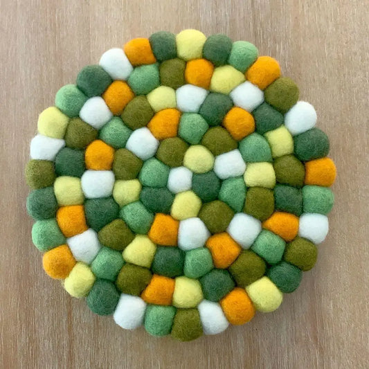 Felted Ball Trivet, Summerfield - PABOOM