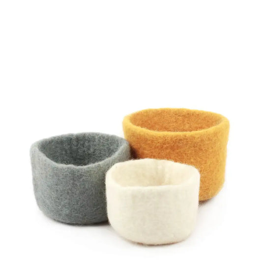 Felted Storage Bowls Set - PABOOM