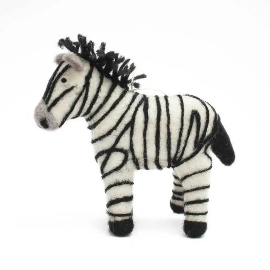 Wool Felted Zebra - PABOOM