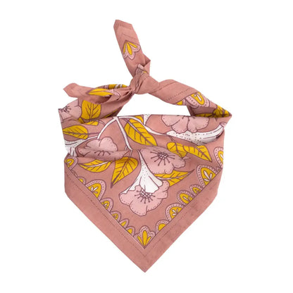 Evangeline Premium Cotton Handmade Bandana - Pink / 22 x 22"