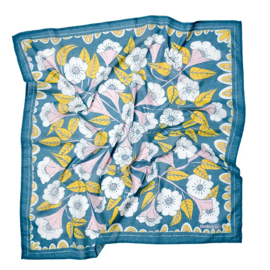 Evangeline Premium Cotton Handmade Bandana - Pastel Colorblock / 34 x 34"