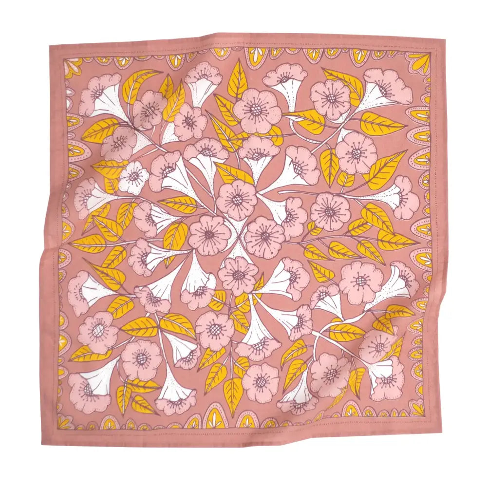 Handker Bandanas - Evangeline Premium Cotton Handmade Bandana Pink / 22 x 22’’