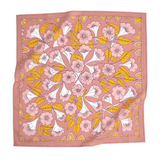 Handker Bandanas - Evangeline Premium Cotton Handmade Bandana Pink / 22 x 22’’