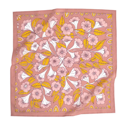 Evangeline Premium Cotton Handmade Bandana - Pink / 22 x 22"