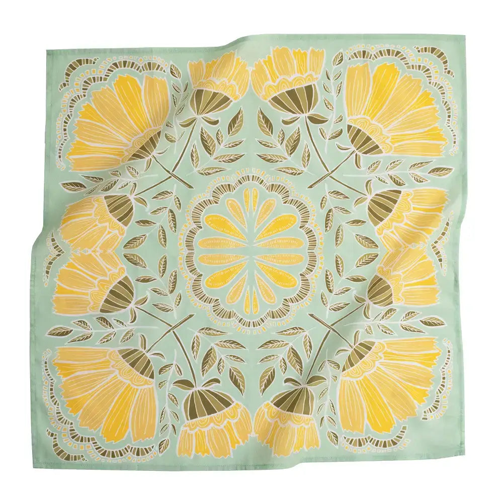 Hazel Premium Cotton Handmade Bandana - 34 x 34"