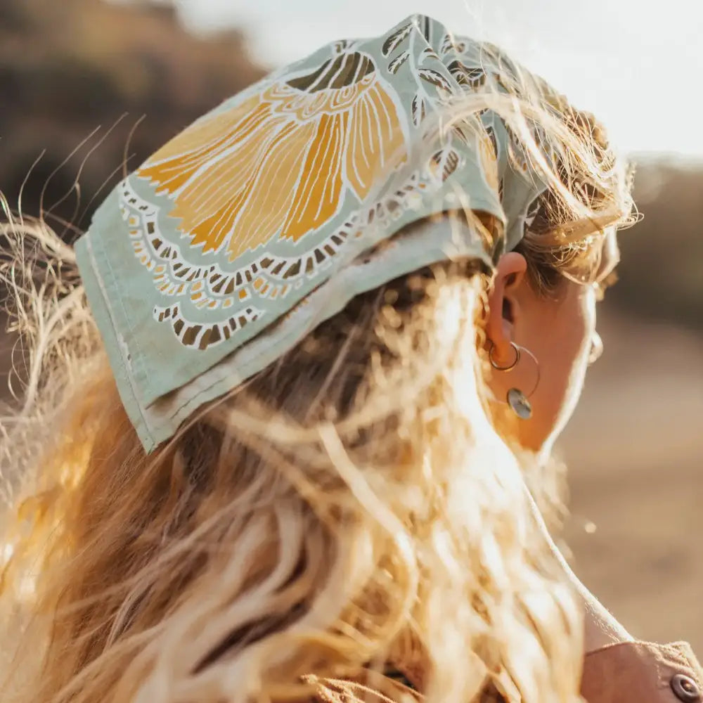 Hazel Premium Cotton Handmade Bandana - 34 x 34"