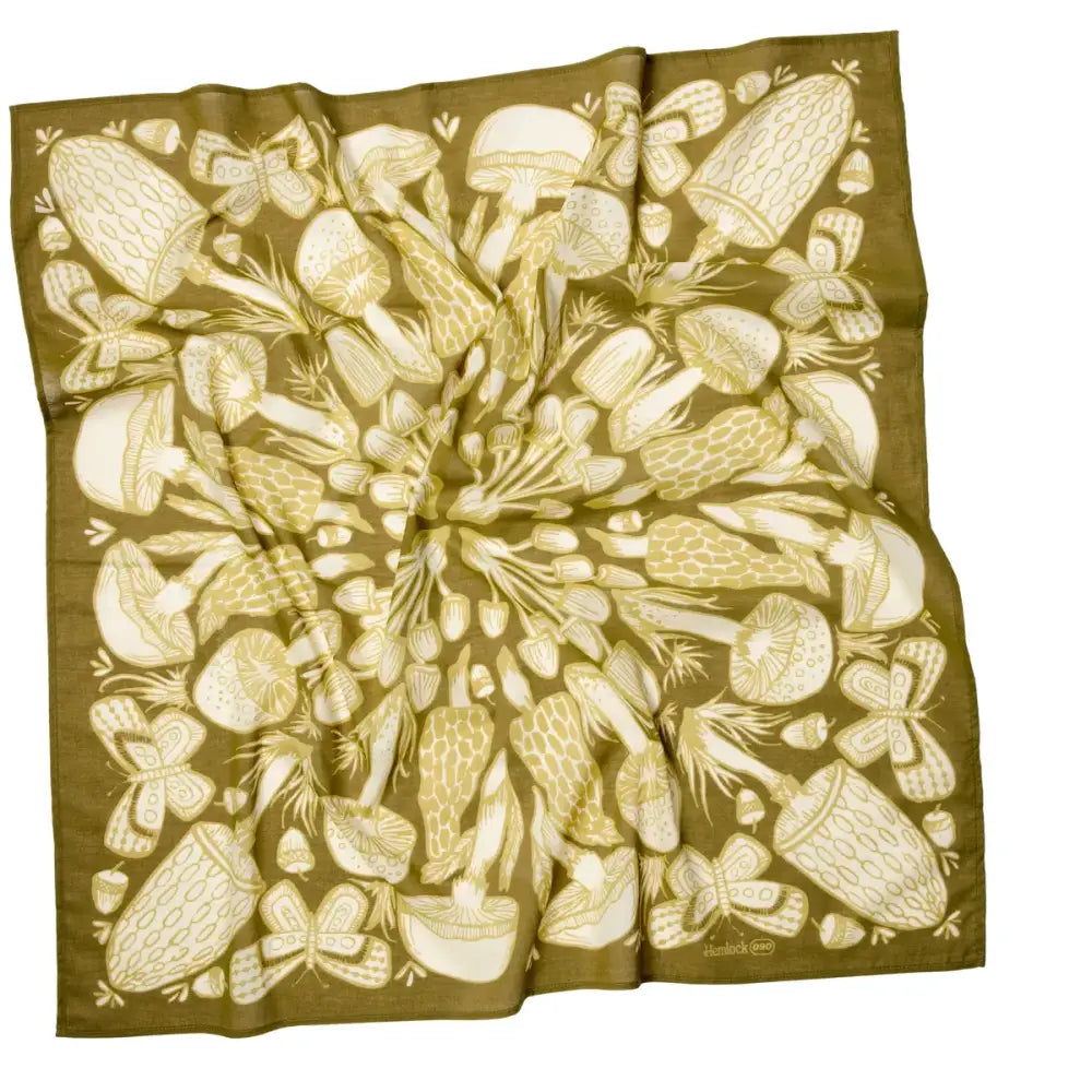 Handker Bandanas - Mushrooms Bandana 34 X 34’’