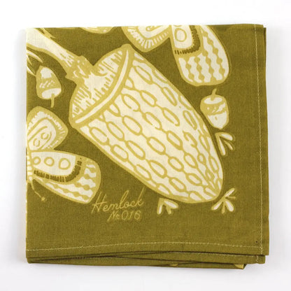Mushrooms Bandana - 22 X 22"