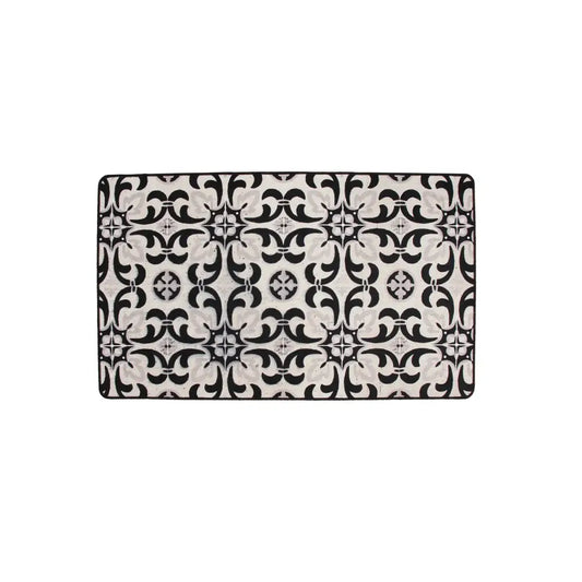 Classic Tile Washable Mat Black - PABOOM