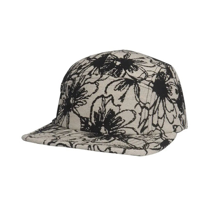HATPHILE - Beige - floral-patterned five-panel cap