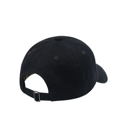 HATPHILE - Black Soft Baseball Cap With White Cat - black baseball cap