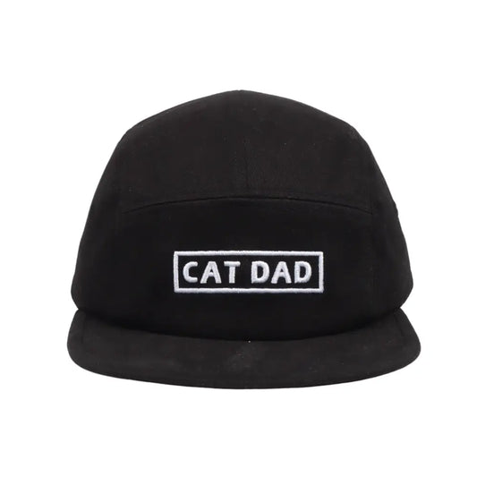 HATPHILE - Cat Dad 5-Panel Hat Black