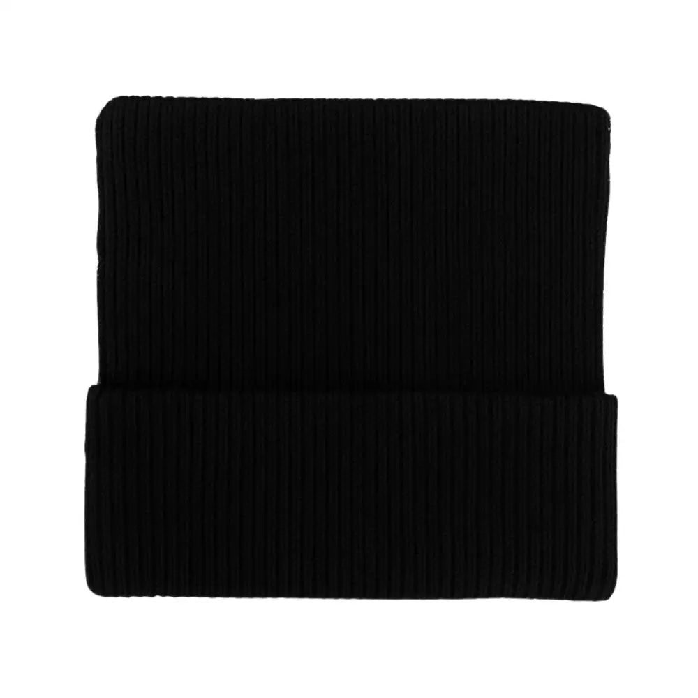 HATPHILE - Cat-Ear Square Ribbed Beanie Black