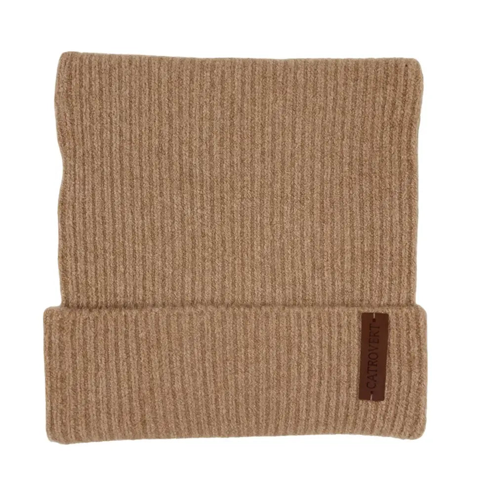 HATPHILE - Cat-Ear Square Ribbed Beanie Black