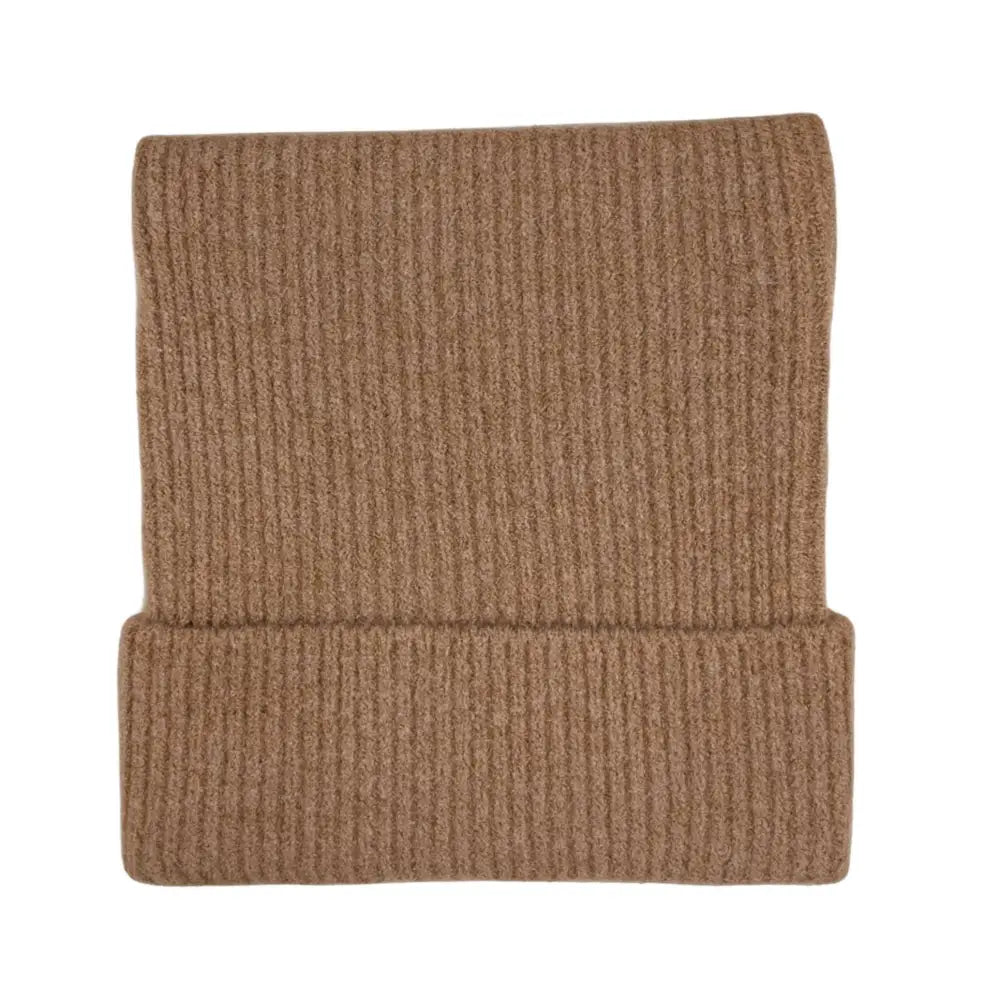 HATPHILE - Cat-Ear Square Ribbed Beanie Black