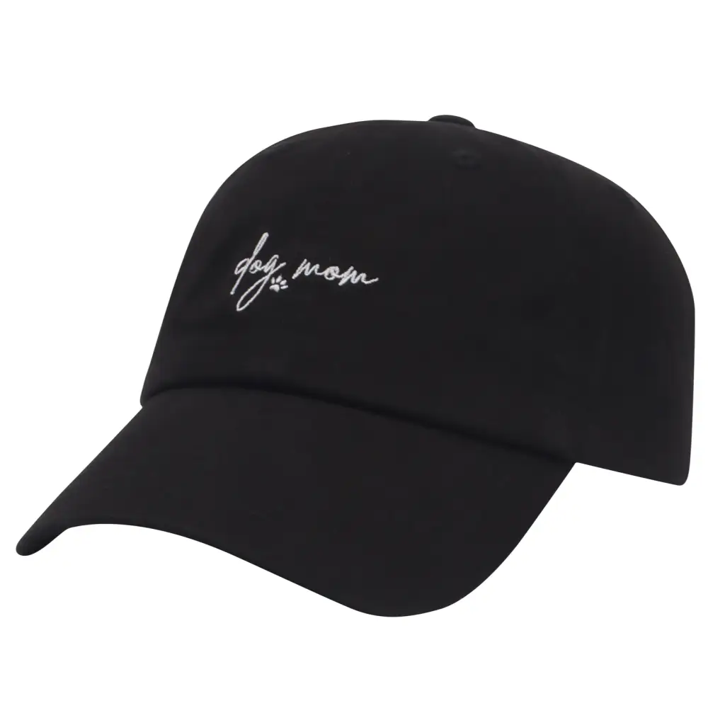 HATPHILE - HatPhile Dog Mom Paw Love Baseball Cap – Adjustable Cotton Hat for Moms Black