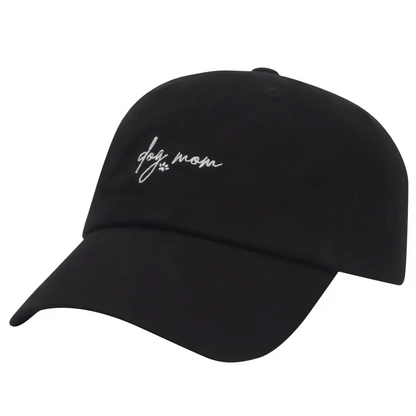HATPHILE - HatPhile Dog Mom Paw Love Baseball Cap – Adjustable Cotton Hat for Moms Black