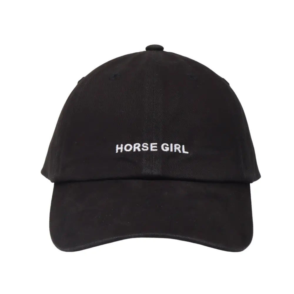 Black cap with 'Horse Girl' text on a white background - PABOOM