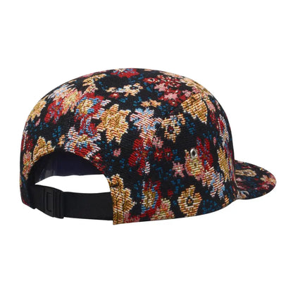 Hathpile Multicolored floral patterned cap on a black background - PABOOM