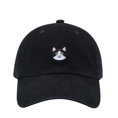 HATPHILE - HatPhile Tuxedo Cat Soft Baseball Cap – Adjustable Cotton Hat for Lovers: Pink