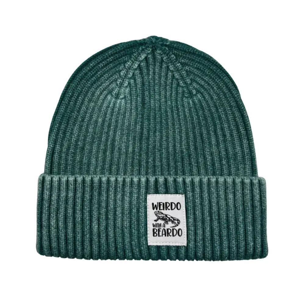 HATPHILE - HatPhile Weirdo with a Beardo Ribbed Teal Beanie