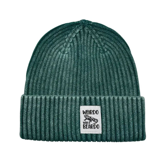 HATPHILE - HatPhile Weirdo with a Beardo Ribbed Teal Beanie