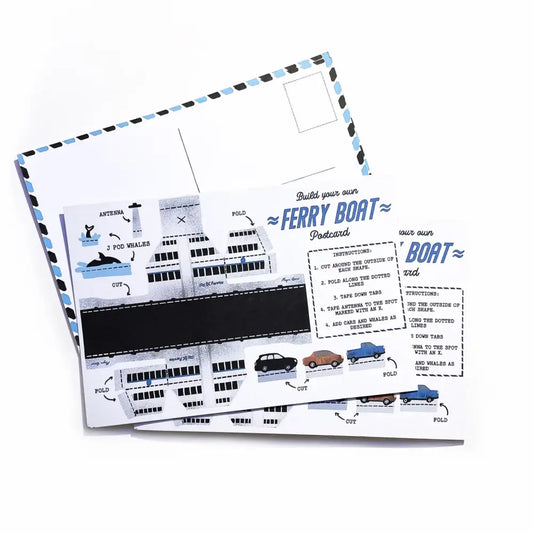 Build Your Own Ferry Boat Postcard - PABOOM