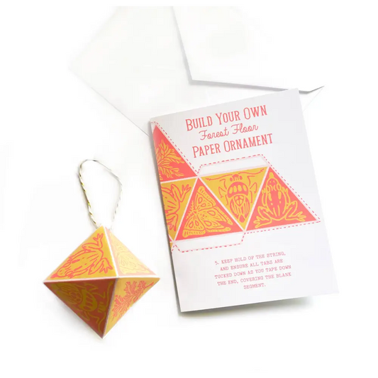 Hissing Mink - Build Your Own Paper Ornament Card - Forest Floor