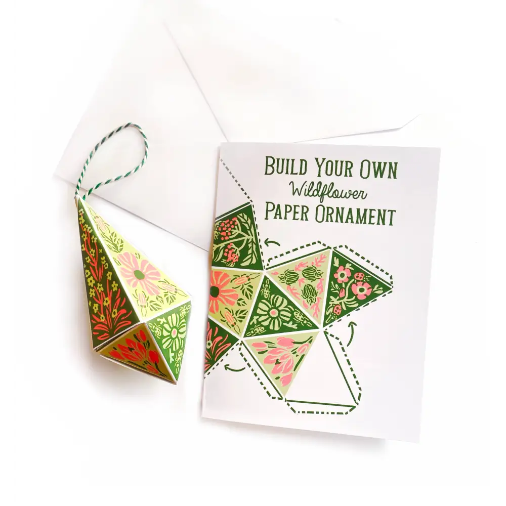 Hissing Mink - Build Your Own Paper Ornament Card - Wildflower