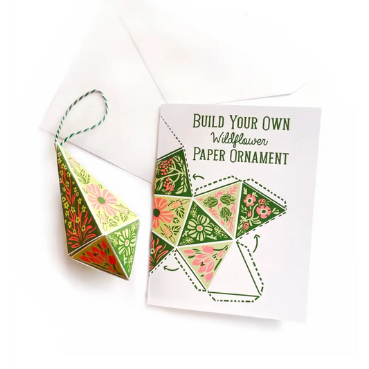 Hissing Mink - Build Your Own Paper Ornament Card - Wildflower
