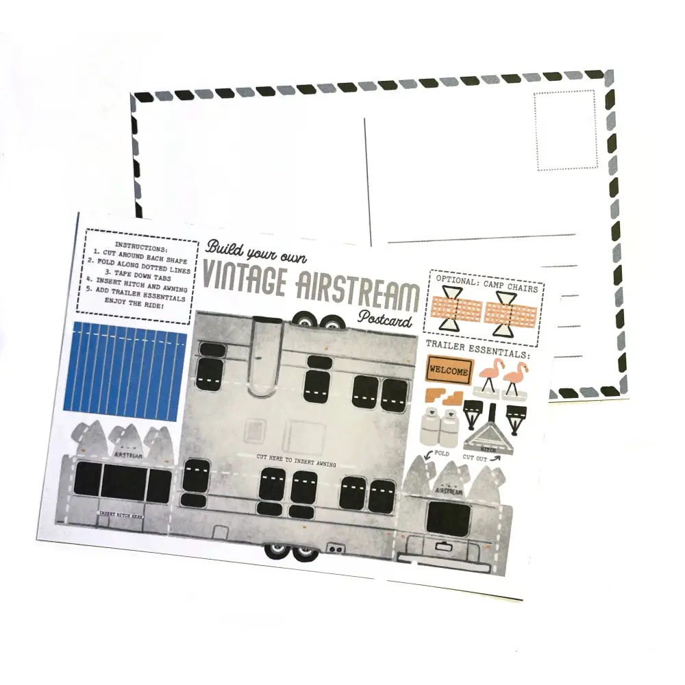 Build Your Own Vintage Airstream Postcard - PABOOM