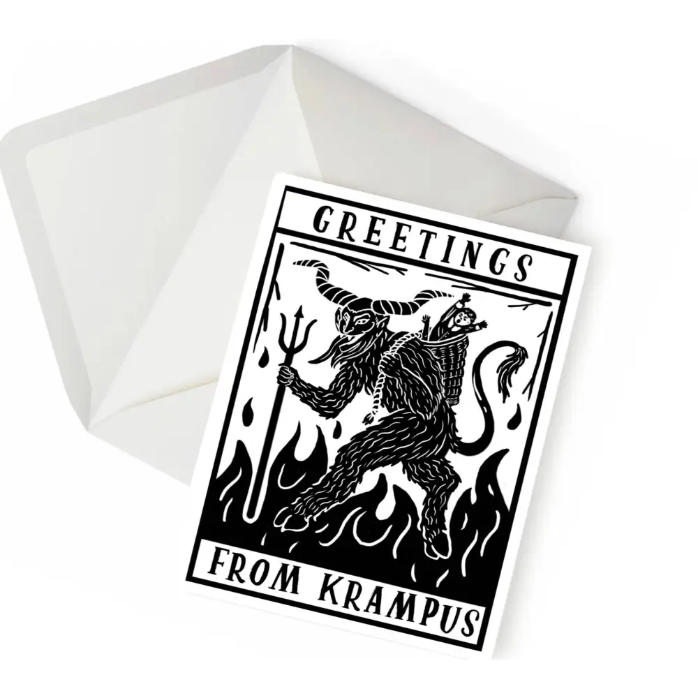 Hissing Mink - Greetings from Krampus Christmas Card