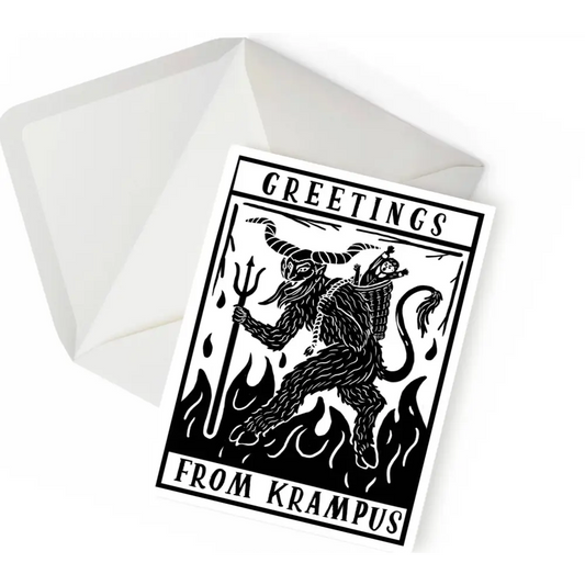 Hissing Mink - Greetings from Krampus Christmas Card