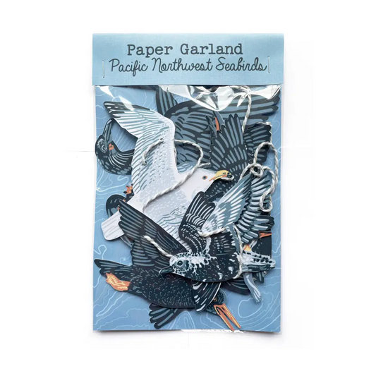 Hissing Mink - Pacific Northwest Sea Birds Paper Garland - paper garland pacific northwest seabirds