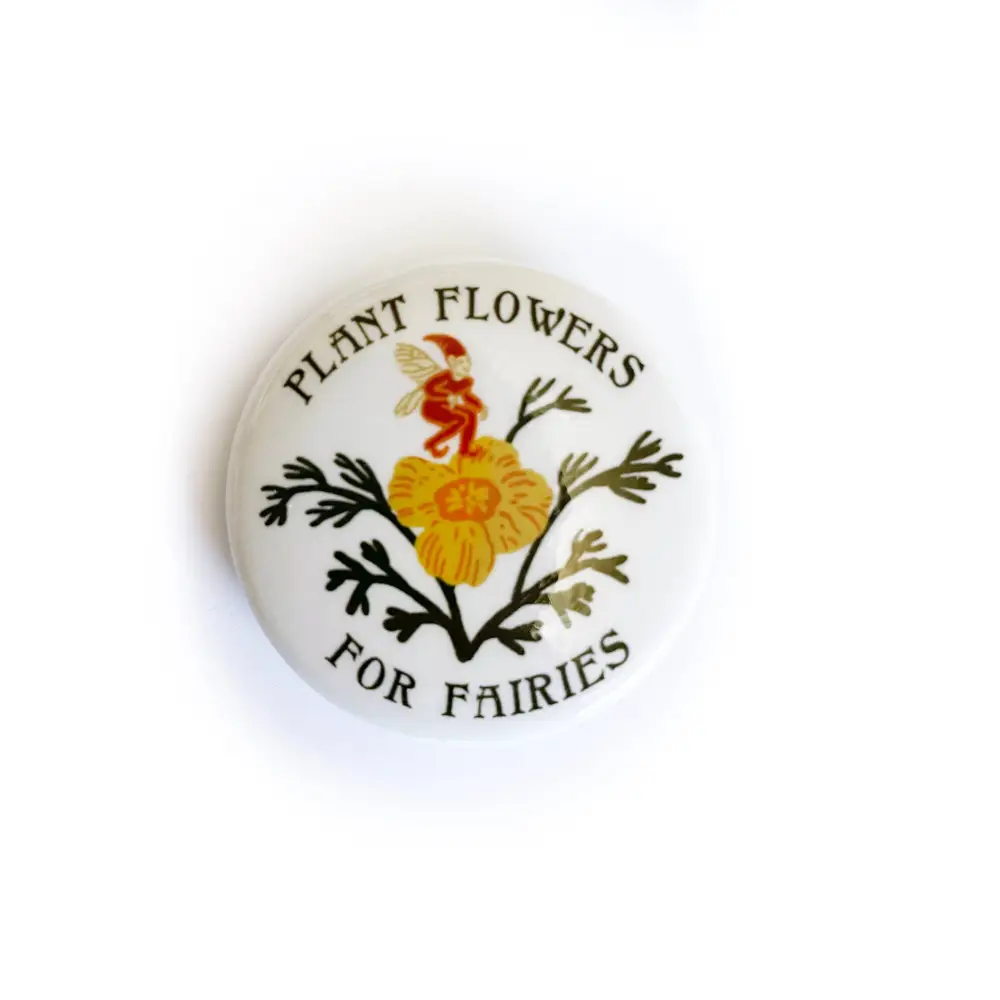 Hissing Mink - Plant Flowers for Fairies Button