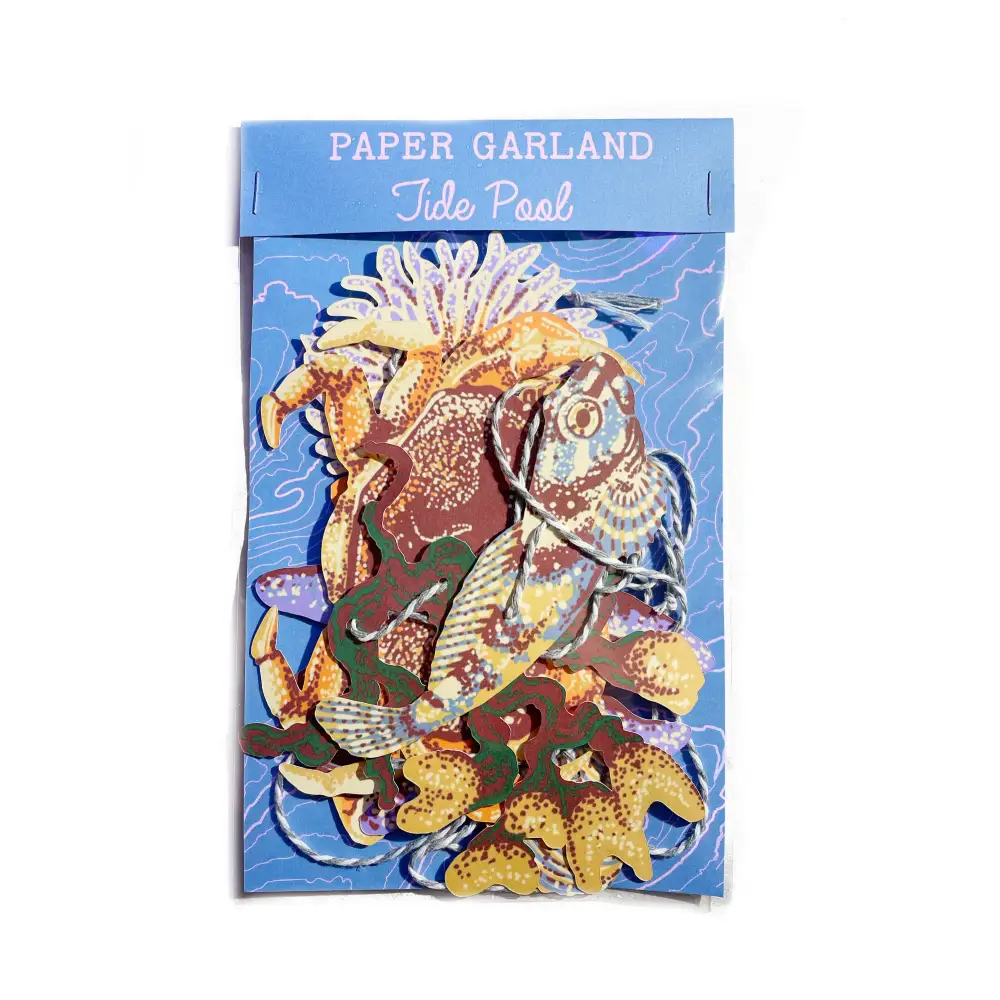 Hissing Mink - Tide Pool Paper Garland - paper garland tide pool theme
