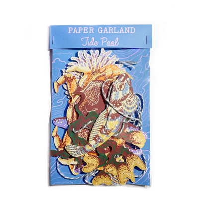 Hissing Mink - Tide Pool Paper Garland - paper garland tide pool theme