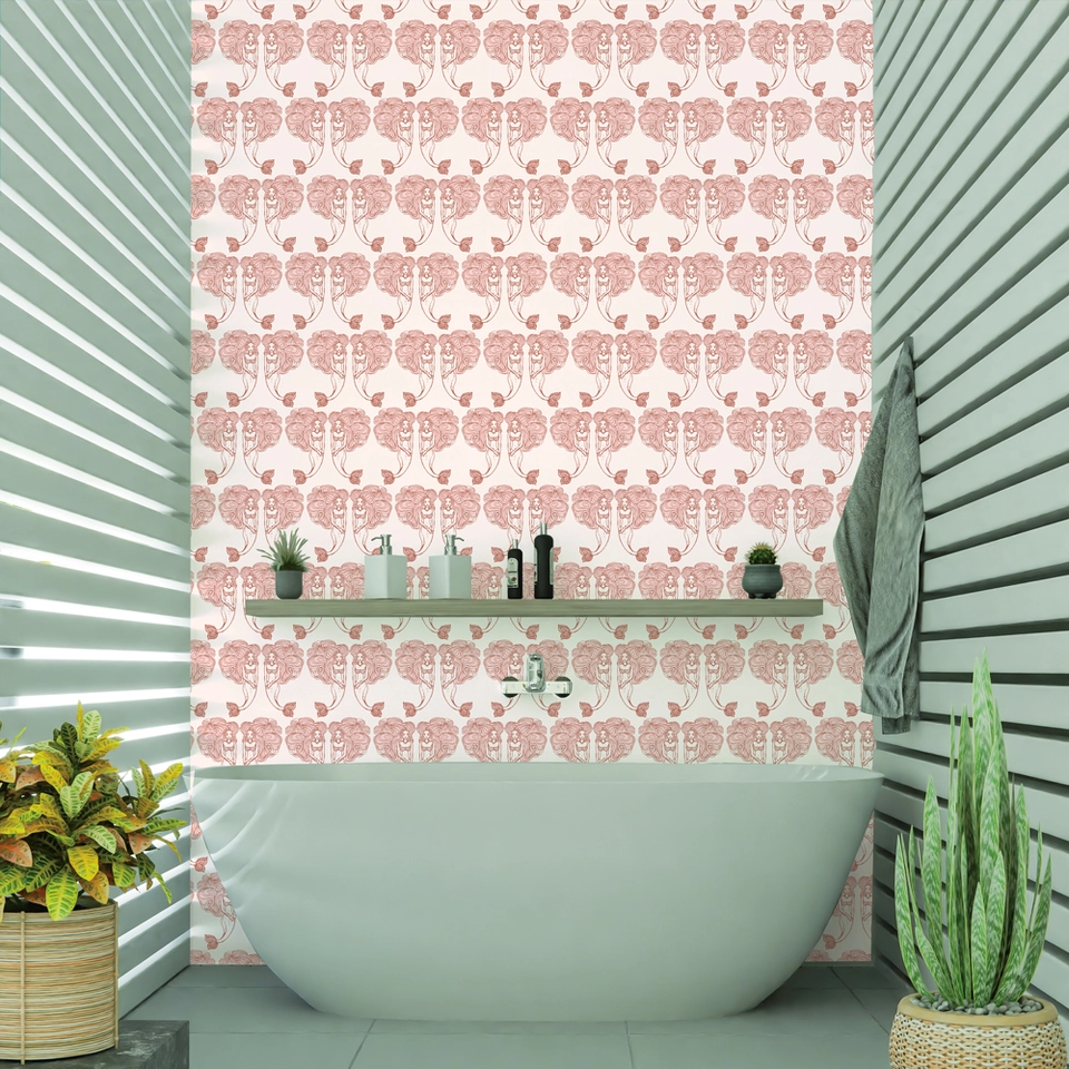 Mermaids Coral Peel and Stick Wallpaper, 28 sq. ft.