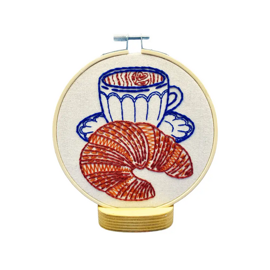 Hook Line & Tinker Embroidery Kits - Croissant Complete Kit