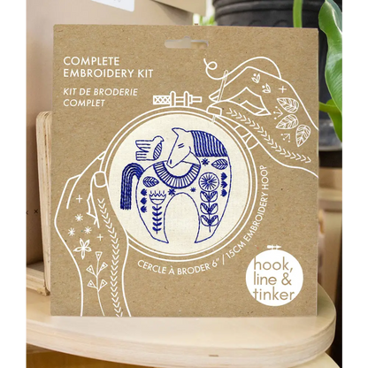 Hook Line & Tinker Embroidery Kits - Hygge Horse Complete Kit - complete embroidery kit